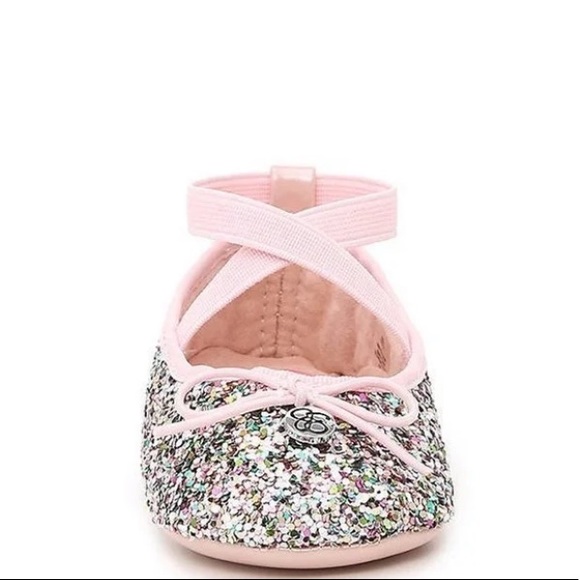 Jessica Simpson toddler sparkly ballet flats 3 - Picture 3 of 8